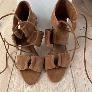 Zara Brown Suede Gladiator Heel